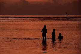 Morning swim in Bali