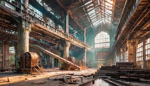 Lost Places factory with machines