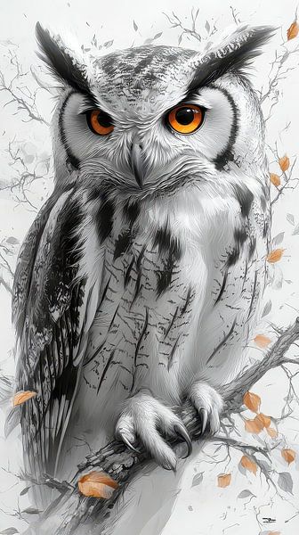 Eule - Steinkauz von Gelissen Artworks