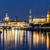 Dresden - Panorama der historischen Skyline an der Elbe von Frank Herrmann