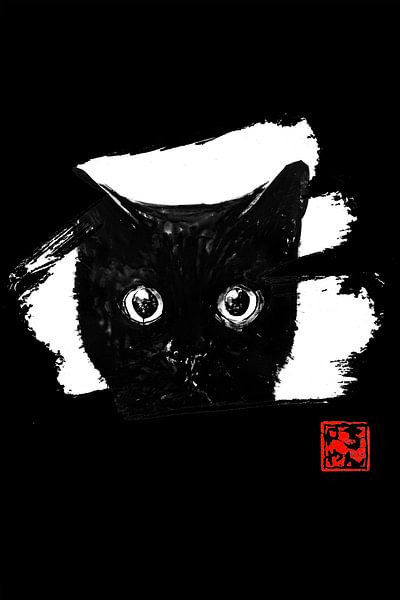 chat en blanc par Péchane Sumie