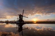 Dutch windmill at sunset! by Peter Haastrecht, van thumbnail