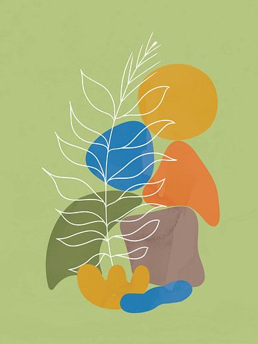 Abstract zomerlandschap in groen