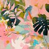 Monstera bladeren, exotische jungle van Ana Rut Bre