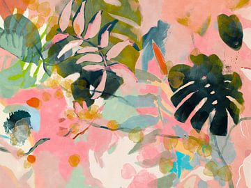 Monstera bladeren, exotische jungle van Ana Rut Bre