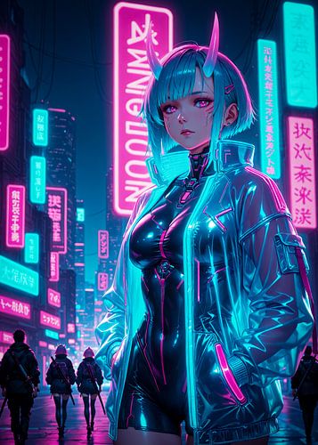Anime Girl Cyberpunk Style Japan