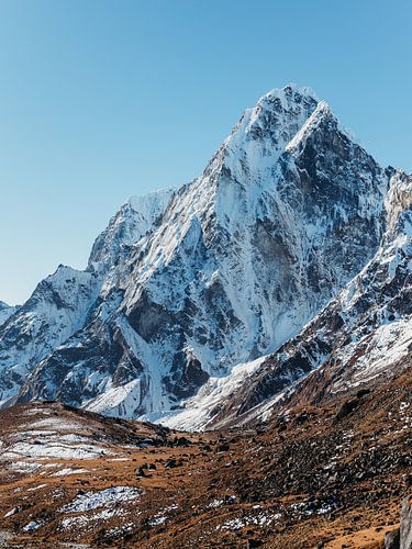 Snow-covered mountain in Nepal