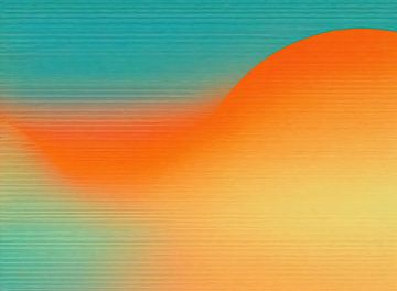 Turquoise Oranje van Modern Collection