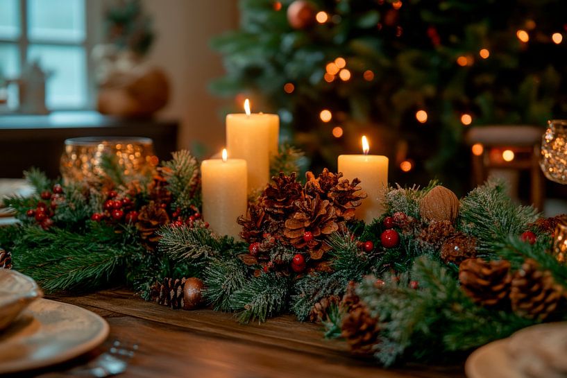 Weihnachtsdeko Tisch von Poster Art Shop