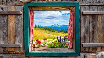 Das Fenster auf der Lackenalm von Christa Kramer