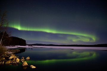 Nordlichter auf dem Naren-See von Peter Rondaan