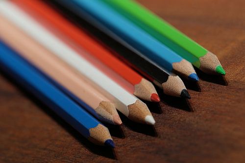 Potloden op tafel