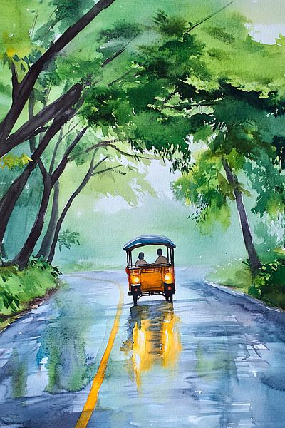 Voyage à travers la forêt tropicale par Poster Art Shop