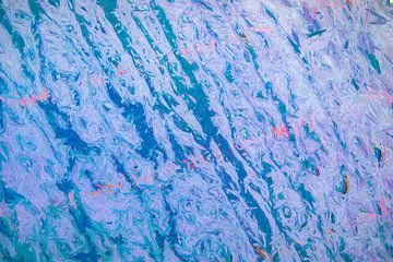 Abstracte regendruppels in blauw... van Nicolaas Digi Art