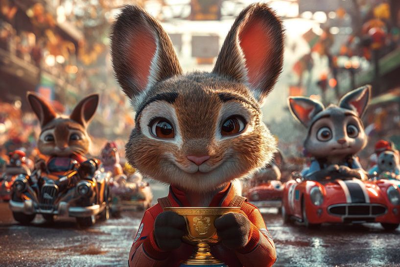 Triumph of the little racer: Rabbit wins gold by artefacti