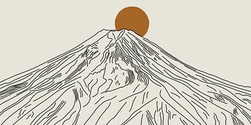 Mount Fuji: zonsopkomst boven het hart van Japan van Daring Dutch Designers