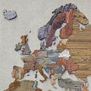 Carte de l'Europe en bois de rebut par Frans Blok Aperçu