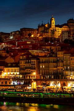 Porto, Portugal na zonsondergang van Winne Köhn