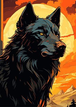 Wolf en maan van EL IRSYAD