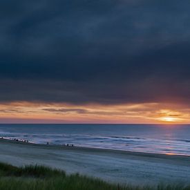 Sonnenuntergang auf Texel von Brenda van de Wal