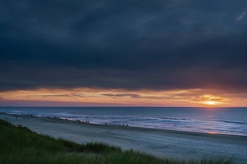 Sonnenuntergang auf Texel von Brenda van de Wal