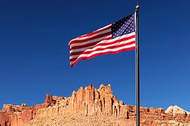 American flag, Capitol Reef National Park, Utah, USA by Markus Lange