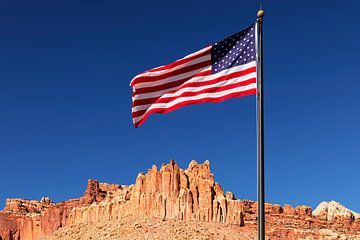 Amerikanische Flagge, Capitol Reef Nationalpark, Utah, USA von Markus Lange