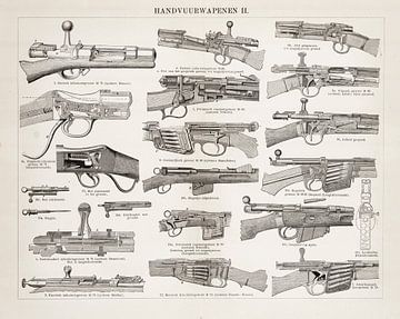 Gravure vintage Armes légères II sur Studio Wunderkammer