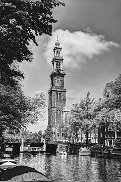 Westerkerk Prinsengracht Amsterdam Black and White
