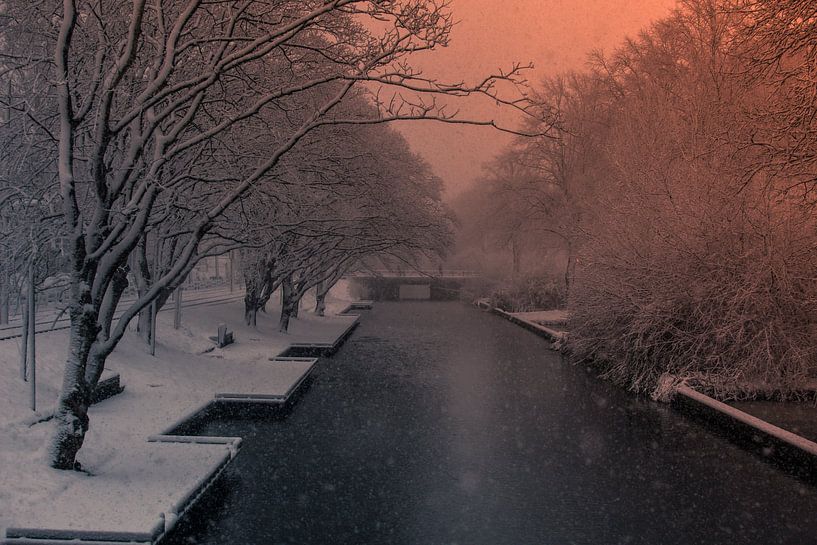 Winter Den Haag Eramusweg von Frank Broenink