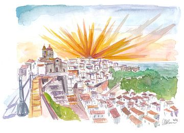 Pisticci Ansicht der Stadt auf einem Hügel in Matera in der süditalienischen Region Basilikata. von Markus Bleichner