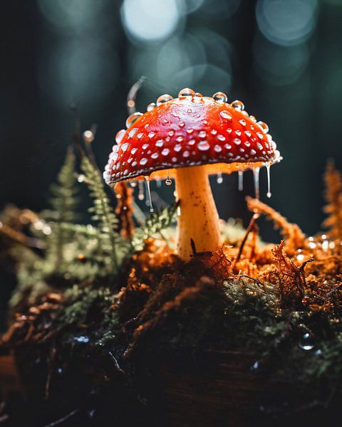 Makro von Pilzen von fernlichtsicht