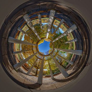 Spherical panorama double ring of columns Monopteros Hohenheim by Christoph Hermann