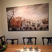 Klantfoto: Ijs landschap, Hendrik Avercamp, als ArtFrame
