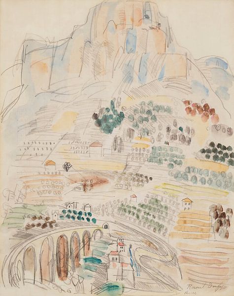 Raoul Dufy - Vue de Vence au pied de Saint-Jeannet (circa 1927) par Peter Balan