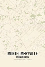 Vintage map of Montgomeryville (Pennsylvania), USA. by Prints of Place
