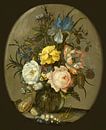 Blumen in einer Glasvase, Balthasar van der Ast von Meesterlijcke Meesters Miniaturansicht