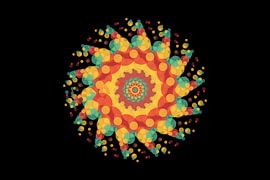 Bunte abstrakte Blase Kreis Illustration, lebendige moderne Grafik-Design von mei suseno