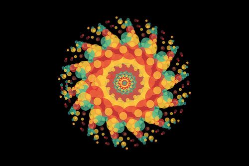 Colorful Abstract Bubble Circle Illustration, Vibrant Modern Graphic Design