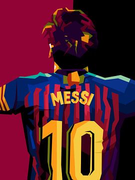 Lionel Messi in popart von miru arts