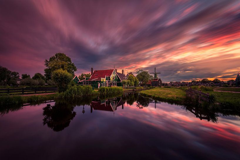 Dreaming sunset in Zaanse Schans van Costas Ganasos