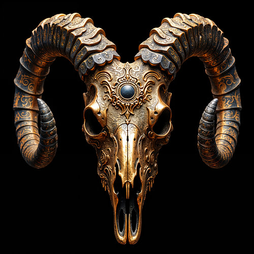 Fantasy Wall Art & Poster: ZARVAK – The Magical Head of the Ram