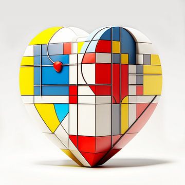 Mondrian Heart by Jacky