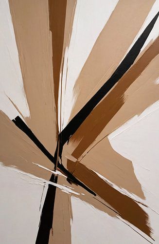 Dynamische Monochrome Abstractie met Diepte
