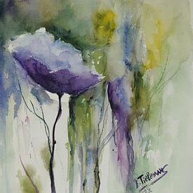 Purple Poppy by Rita Tielemans Kunst
