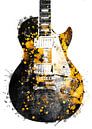 Gitarre 33 music art schwarz und gold #guitar #music von JBJart Justyna Jaszke Miniaturansicht