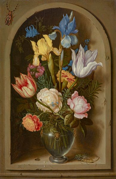 Bouquet of Flowers in a Niche, Ambrosius Bosschaert the Elder by Masterful Masters