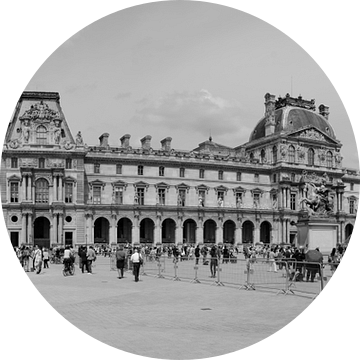 Louvre Panorama (zwartwit) van Sean Vos