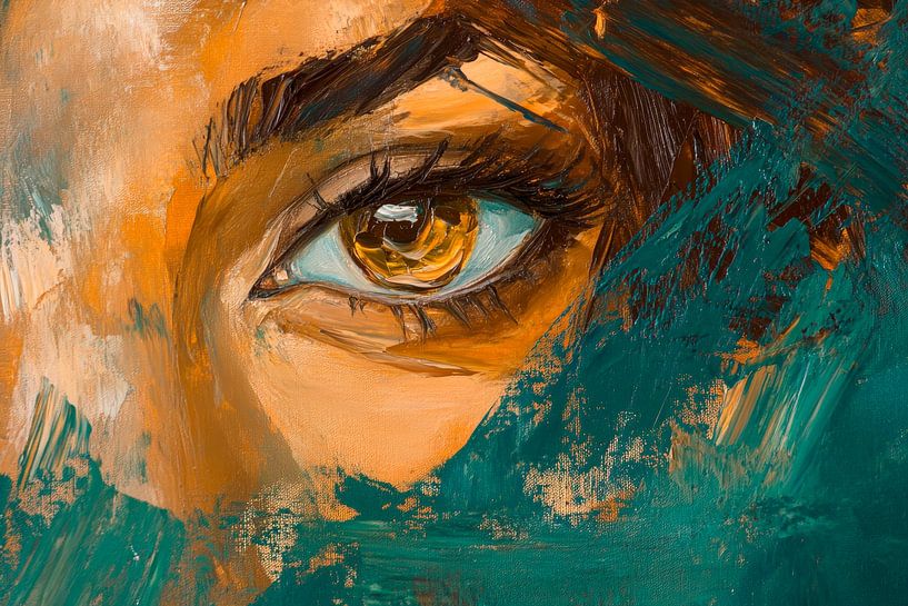 Moment van intensiteit - kleurenspel van Poster Art Shop