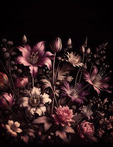 VINTAGE COLOURFUL BOTANICAL-10A